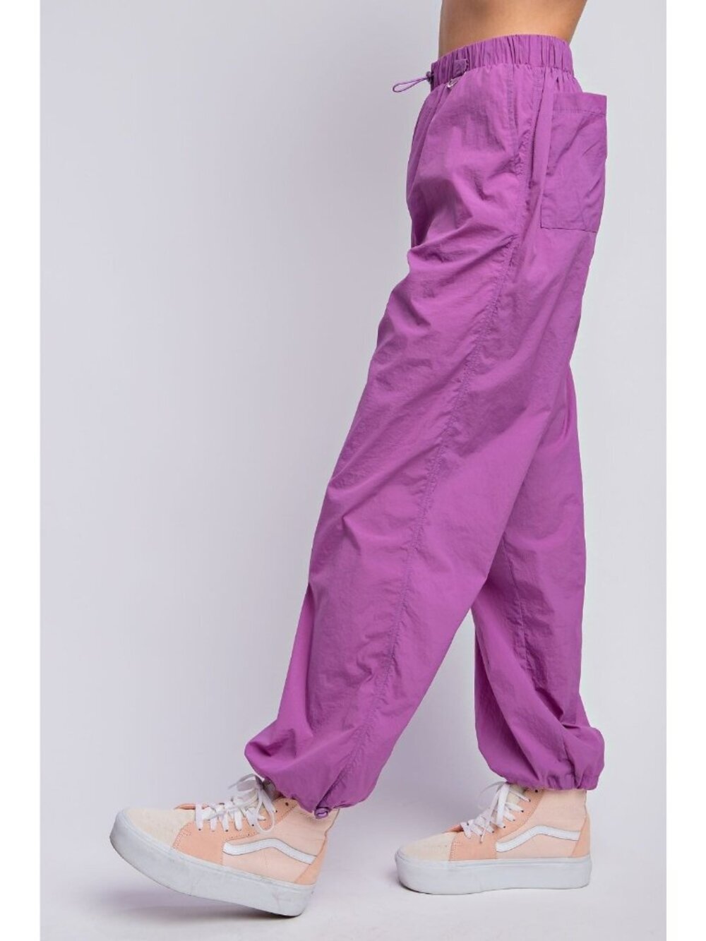 Easel Easy Breezy Parachute Cargo Pants in Lavender Large - Picture 7 of 7